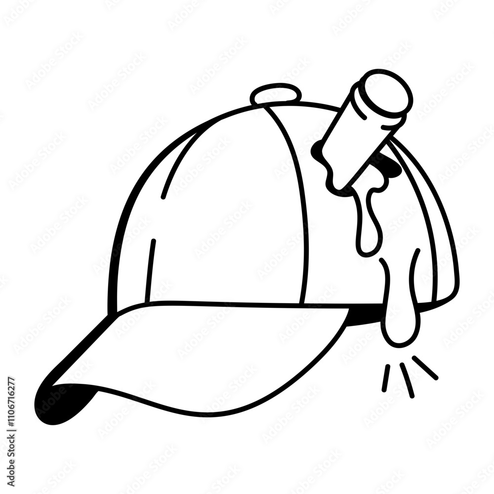 An icon of cap in doodle style
An icon of cap in doodle style