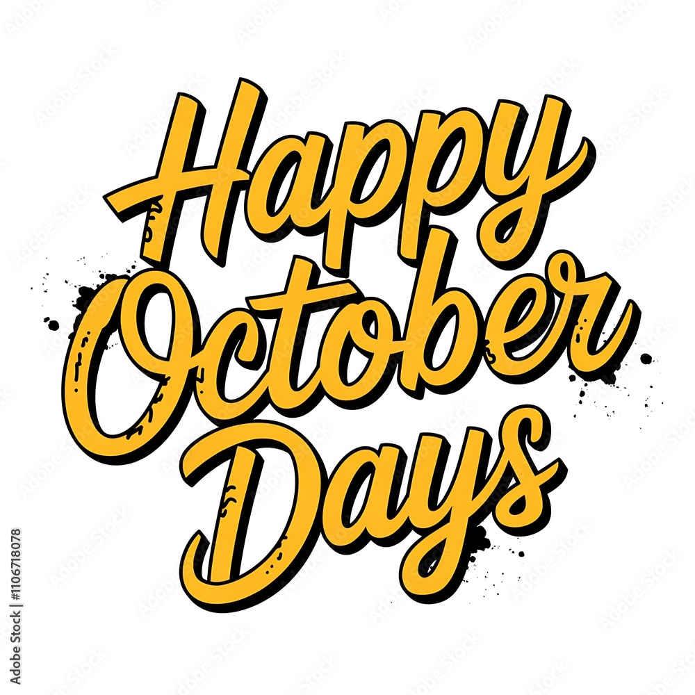 Happy October Days October Festive Greeting Happy October Days October Festive Greeting