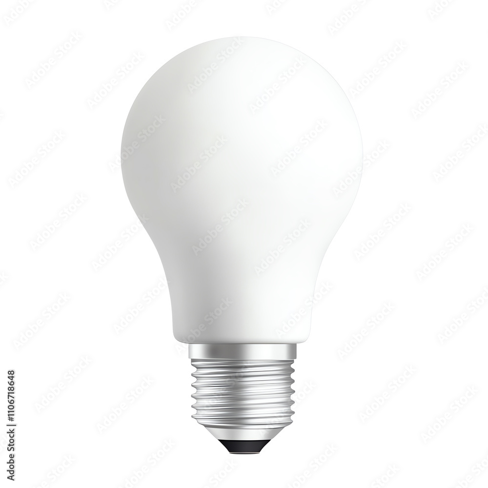 A white light bulb with a rounded shape, featuring a standard screw base for easy installation. A white light bulb with a rounded shape, featuring a standard screw base for easy installation.