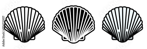 Seashell icon is a hard, protective shell found on beaches, often collected as souvenirs or used for decorative purposes.