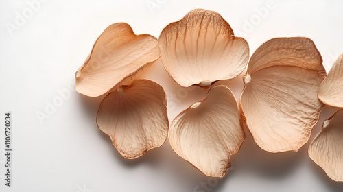 flower petals on white