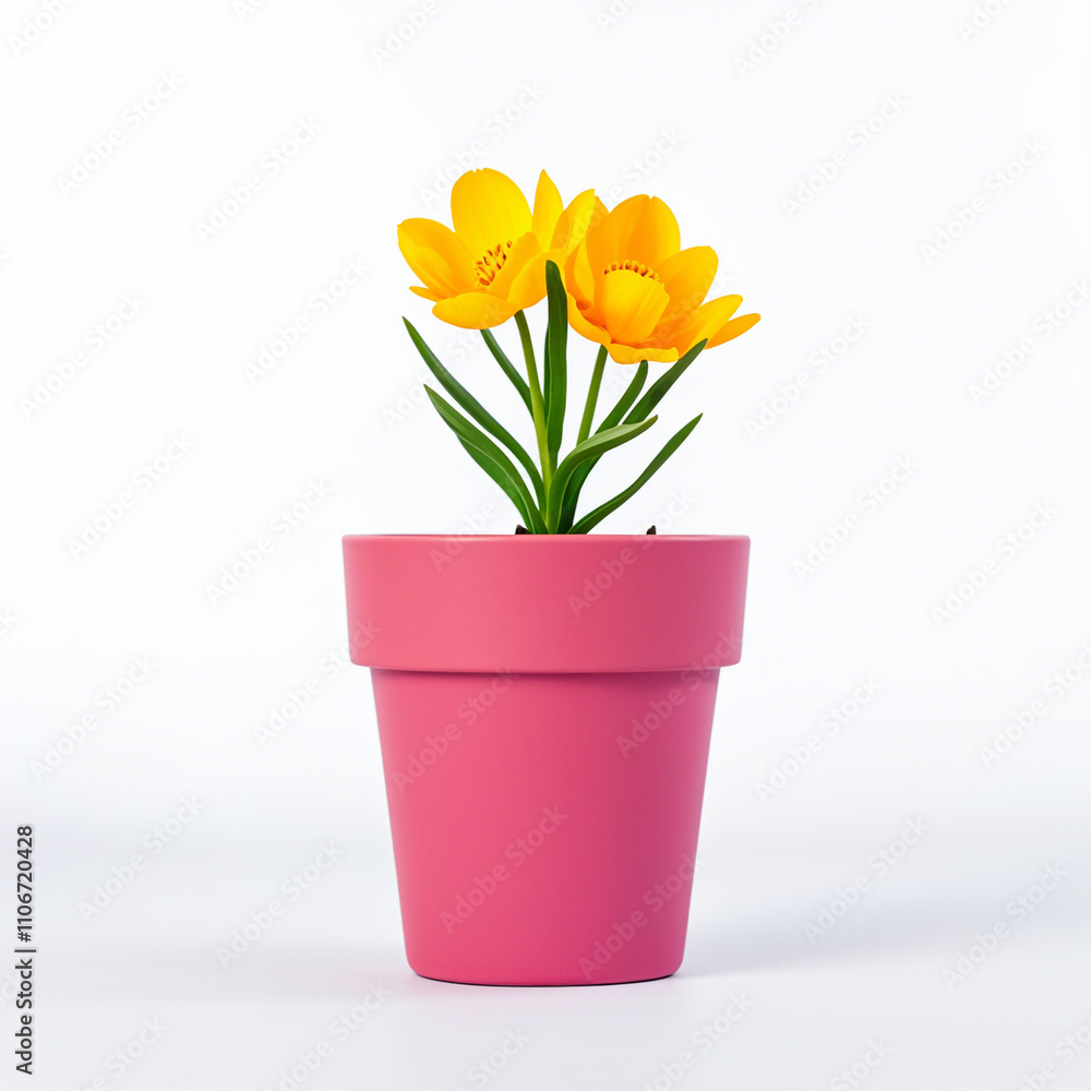 Plant pot flower isolated on white background Plant pot flower isolated on white background