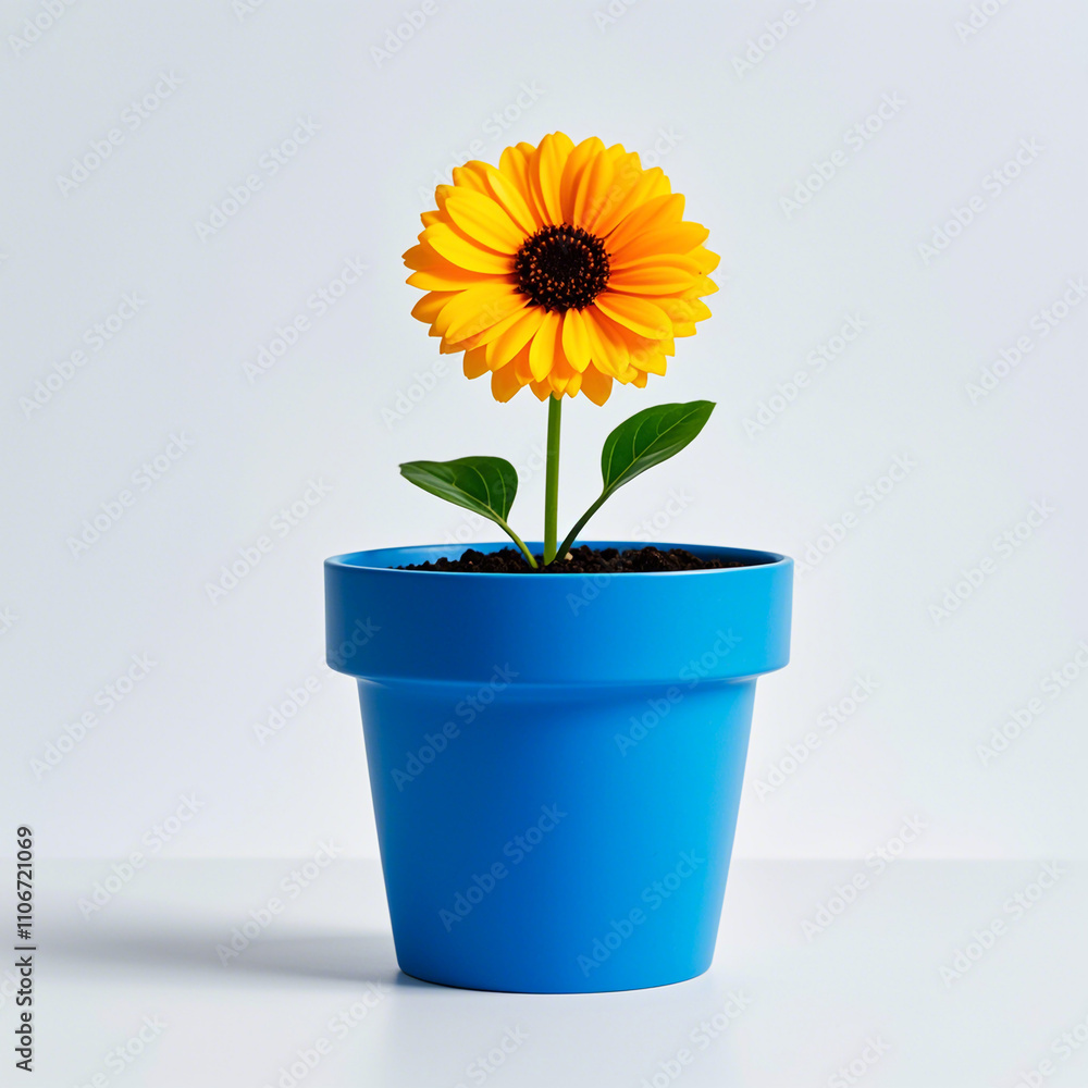 Plant pot flower isolated on white background Plant pot flower isolated on white background