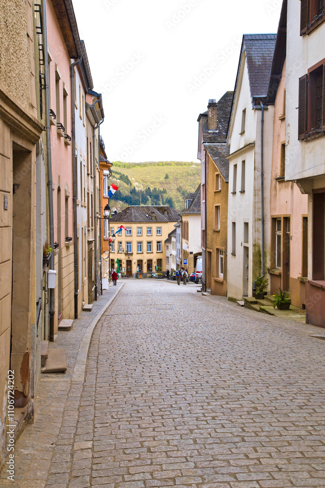 Vianden town in Luxembourg. Vianden town in Luxembourg.