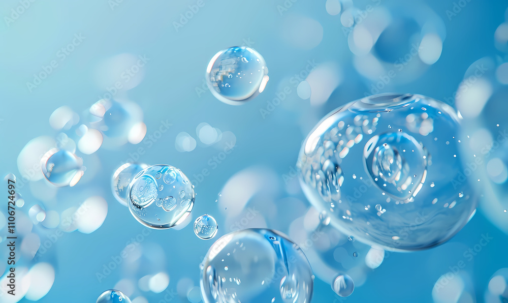 Water droplets and bubbles Water droplets and bubbles