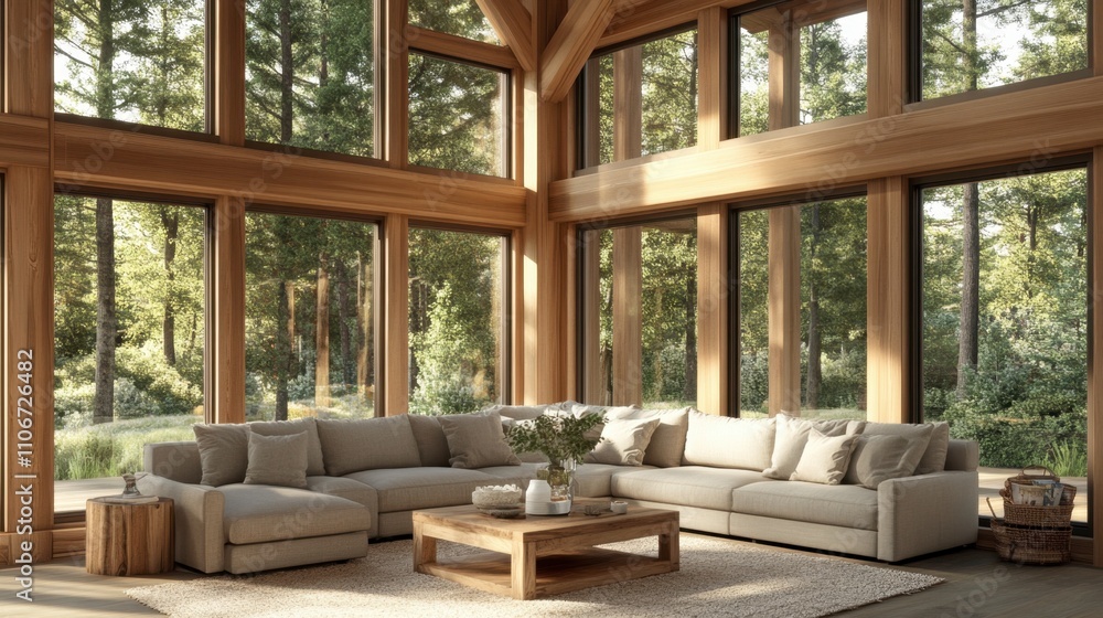 Cozy Scandinavian Living Room with Natural Light Cozy Scandinavian Living Room with Natural Light