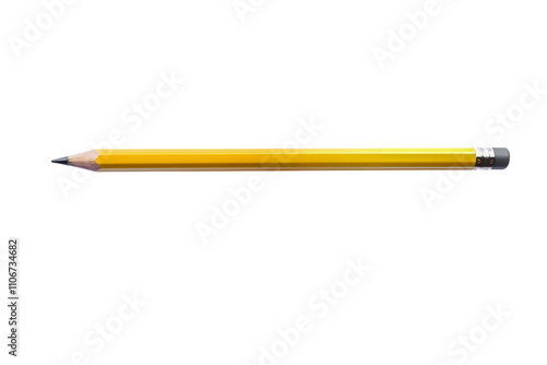 A yellow pencil with eraser