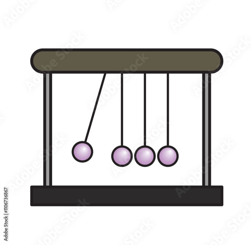 Newton's cradle Illustration icon