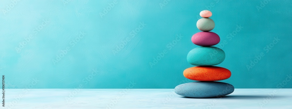 Obraz premium A stack of white and gray rocks