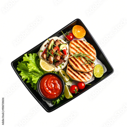 Gyros isolated on white background