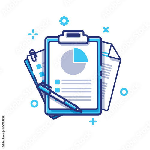 Document business - modern single vector line icon