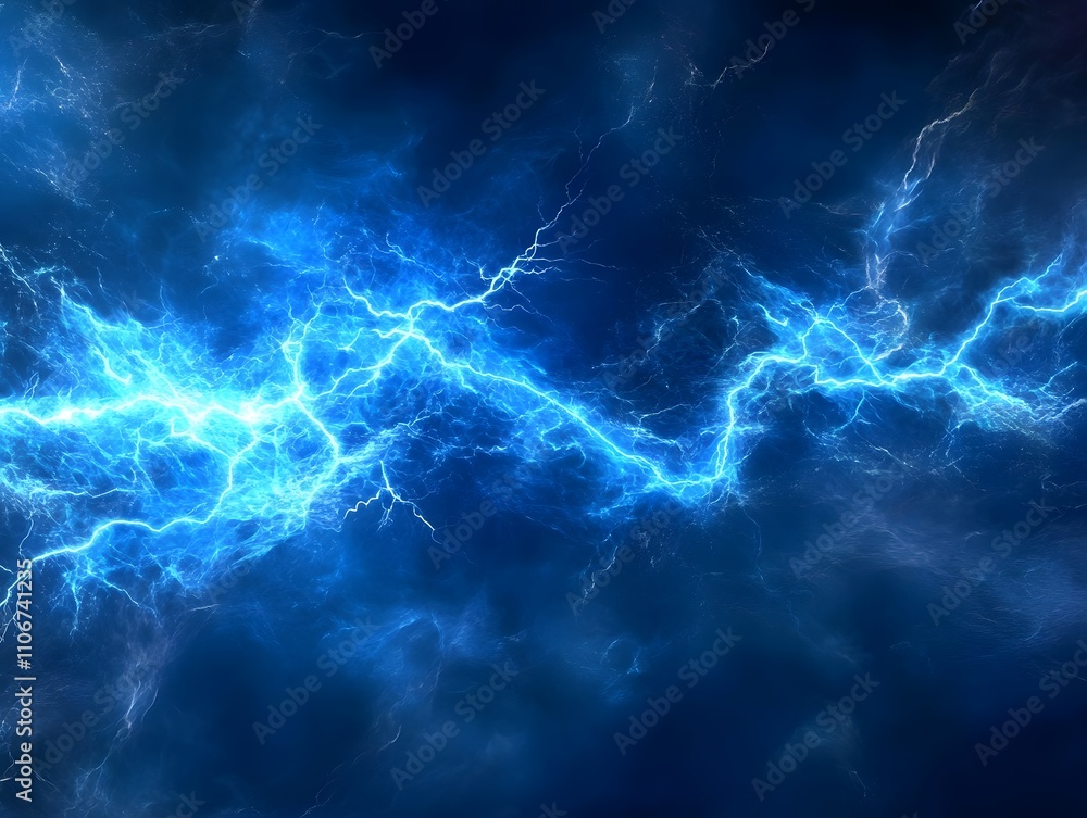 A vibrant depiction of blue lightning against a dark background, conveying energy and power. A vibrant depiction of blue lightning against a dark background, conveying energy and power.