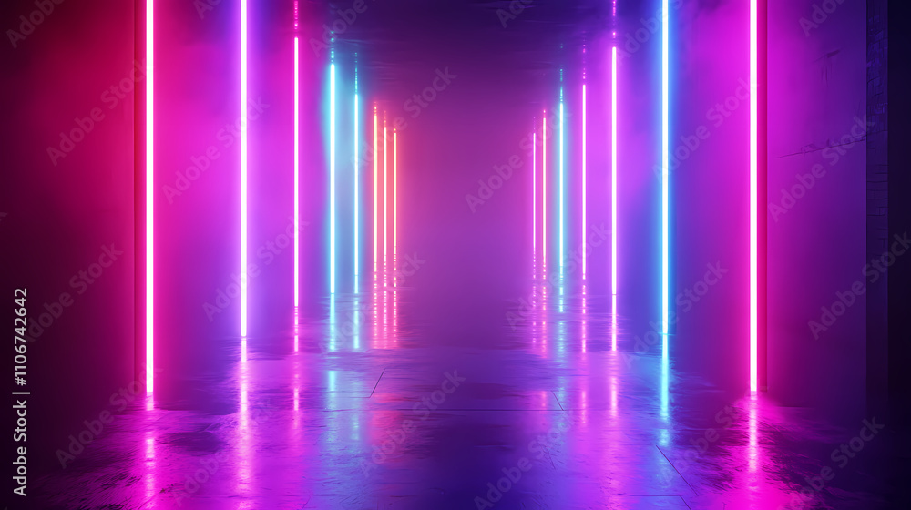 3d visualization of illuminous mist with vibrant neon colors. Ethereality. Illustration 3d visualization of illuminous mist with vibrant neon colors. Ethereality. Illustration