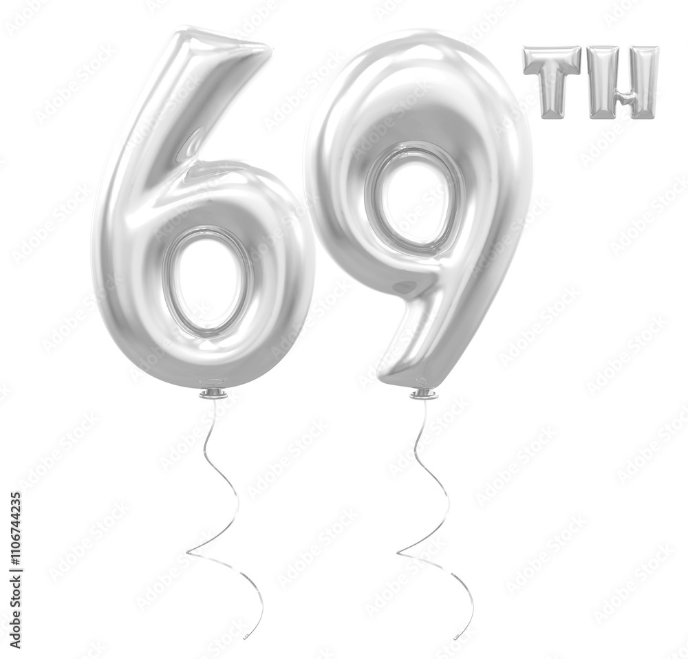 69th Anniversary Silver Balloon 69th Anniversary Silver Balloon