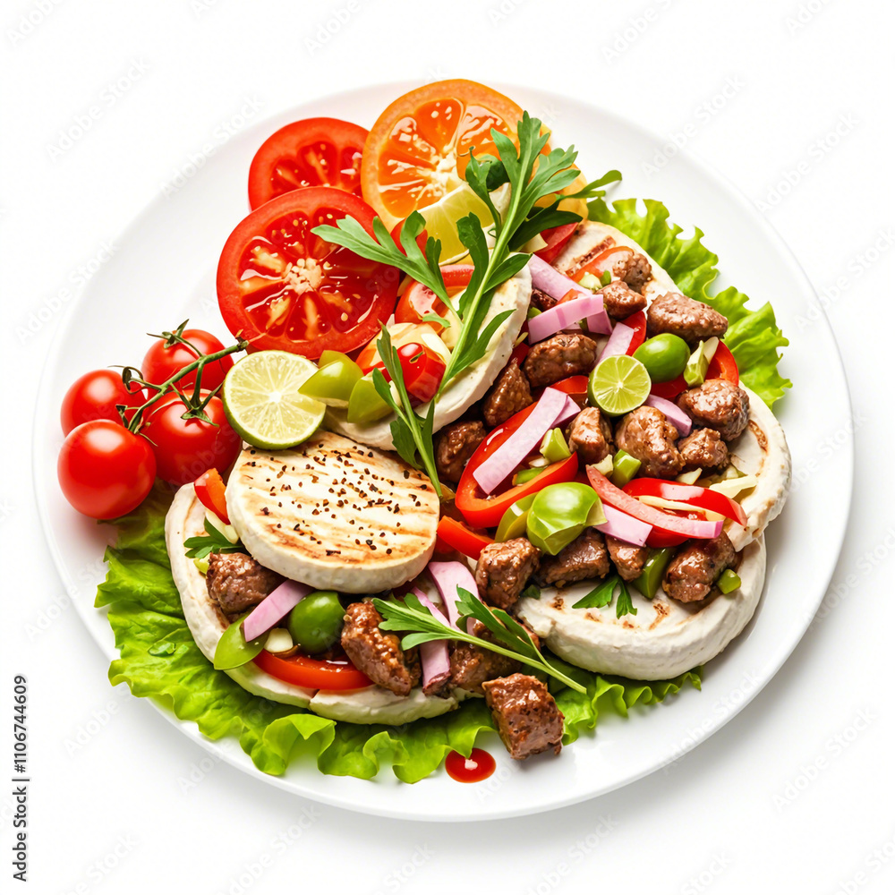 Gyros isolated on white background Gyros isolated on white background