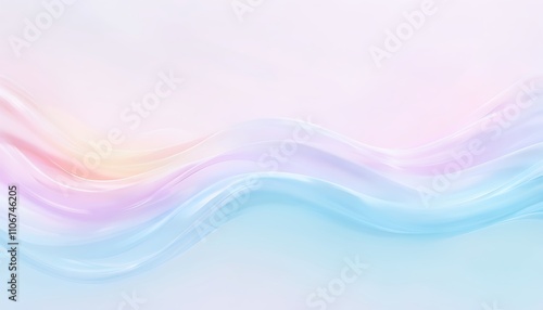 soft and dreamy pastel rainbow gradient background with flowing waves
