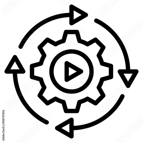 Automation icon outline vector