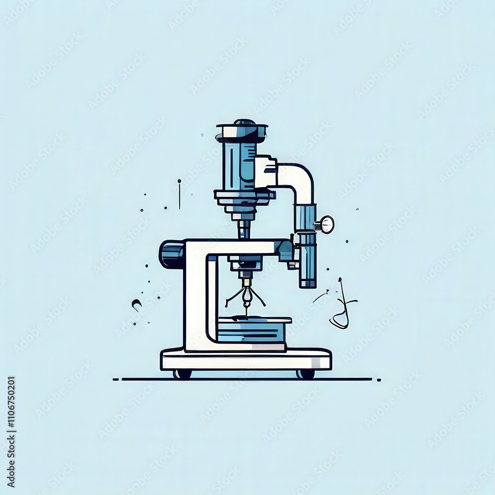 the AI Image Generator, Artistic Illustration of a Modern Microscope the AI Image Generator, Artistic Illustration of a Modern Microscope