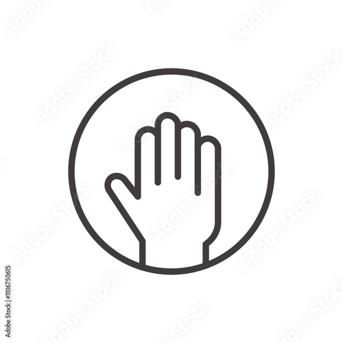 Participation thin liner icon vector.