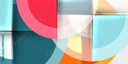 Target circle geometric abstract shapes. Vector Illustration For Wallpaper, Banner, Background, Card, Book Illustration, landing page