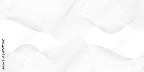 Frequency white gradient vector modern creative wave lines glowing moving sound. Digital flow wave line carve blend stripe line. flowing futuristic technology glowing element moving creative concept