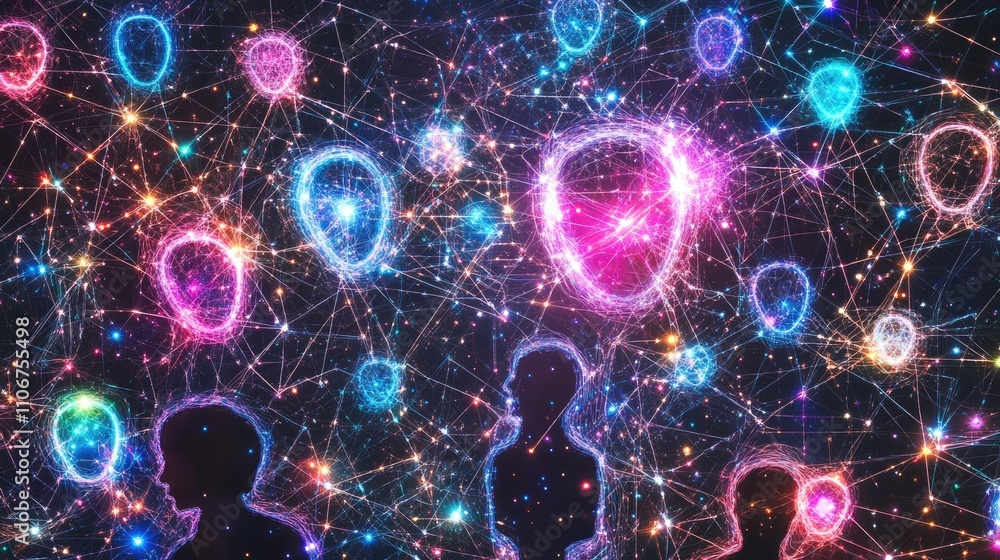 Abstract Representation of Communication and Connectivity in Digital Space Abstract Representation of Communication and Connectivity in Digital Space