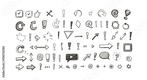 A collection of hand-drawn ...