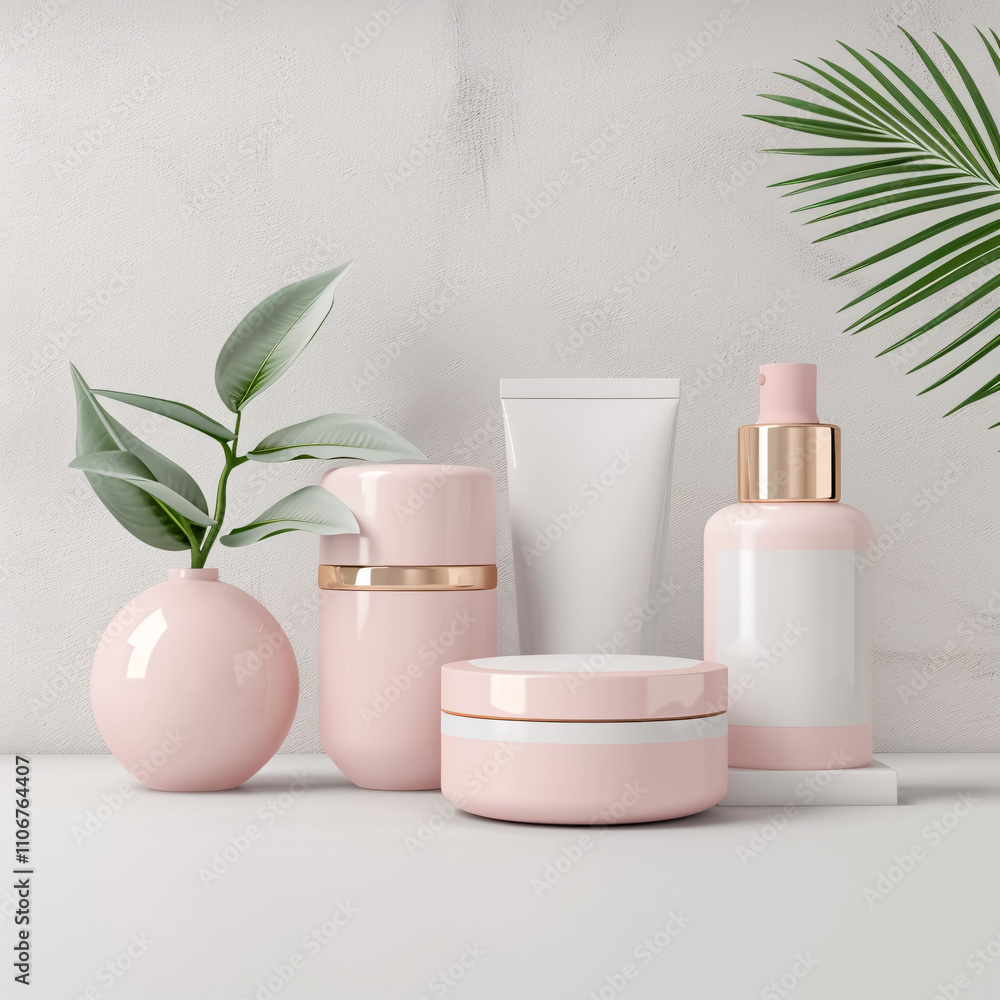 A mockup of a cosmetic product. A mockup of a cosmetic product.
