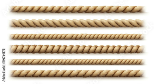 A set of thick, twisted rop...