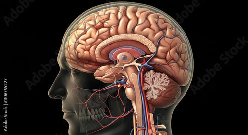 A medical diagram of the hu...