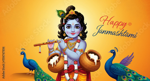 depiction of Lord Krishna a...
