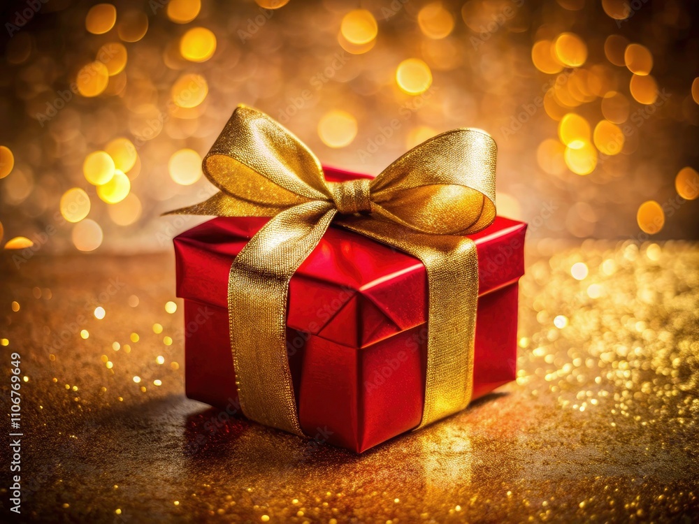 Elegant Red Gift Box with Gold Ribbon Bow for Holiday Celebrations, Birthdays, and Special Occasions - Eye-Catching Present with Luxurious Touch and Festive Charm Elegant Red Gift Box with Gold Ribbon Bow for Holiday Celebrations, Birthdays, and Special Occasions - Eye-Catching Present with Luxurious Touch and Festive Charm