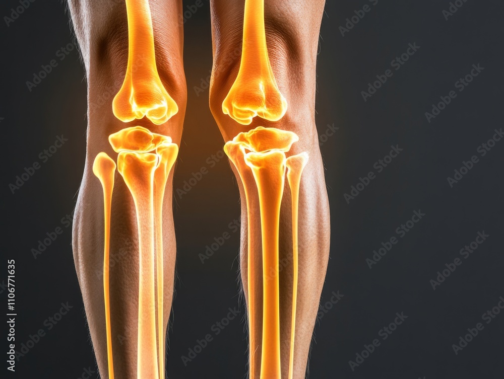 Knee joint anatomy illustration medical context digital art scientific environment close-up view health education concept Knee joint anatomy illustration medical context digital art scientific environment close-up view health education concept