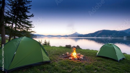 Serene Lakeside Camping: Experience Tranquility and Adventure in Nature's Embrace photo