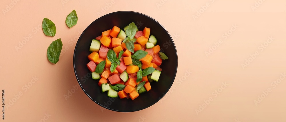 Fresh fruit salad preparation home kitchen food photography minimalist style top-down view healthy eating concept Fresh fruit salad preparation home kitchen food photography minimalist style top-down view healthy eating concept