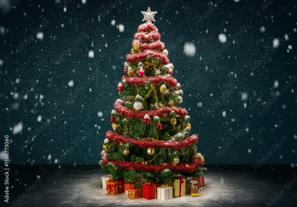 Obraz premium Christmas tree background