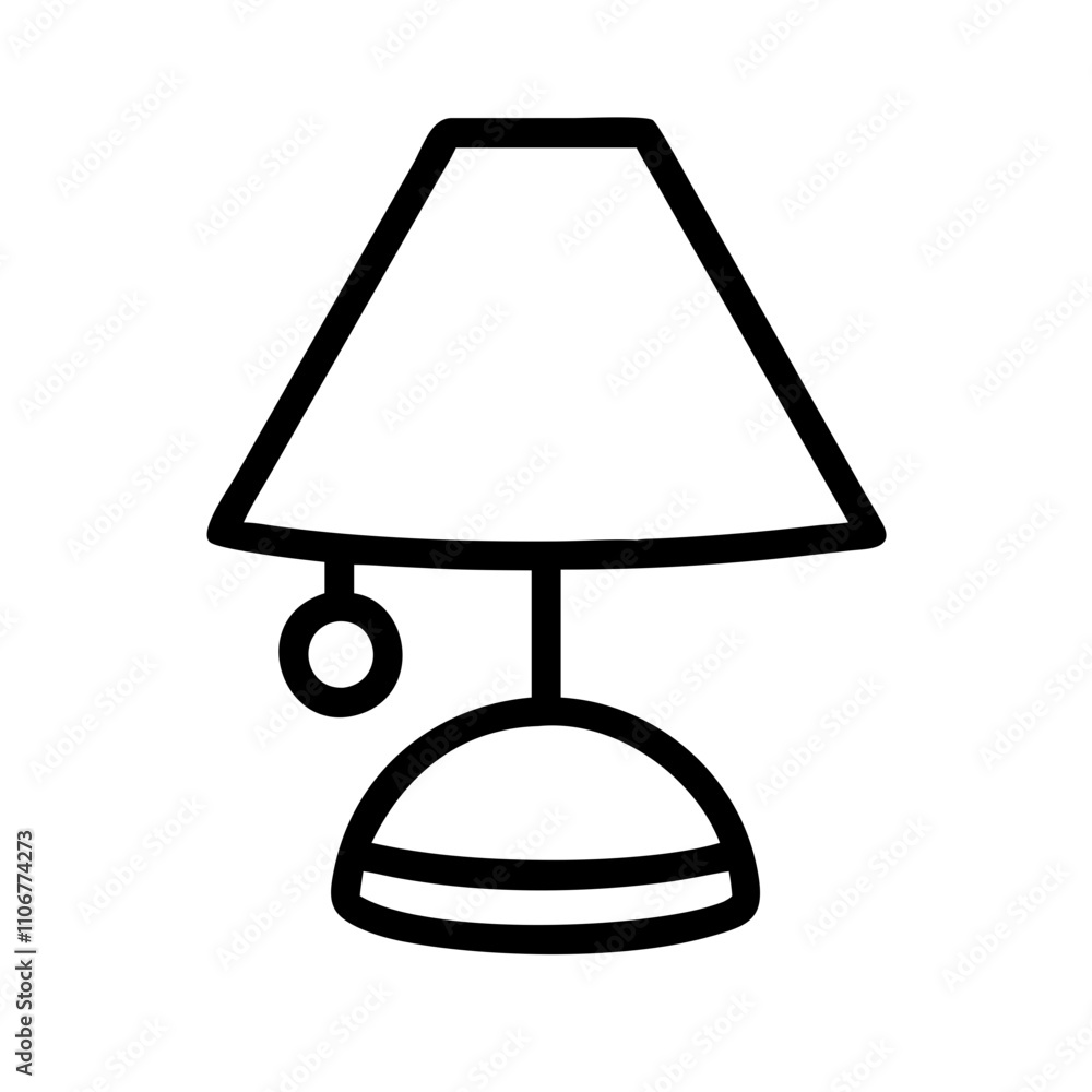 Table lamp line icon Table lamp line icon