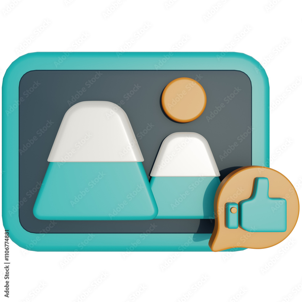 like picture 3d icon like picture 3d icon