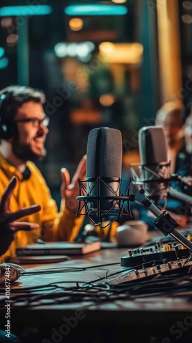 Exciting Podcast Recording Session in a Modern Studio Environment