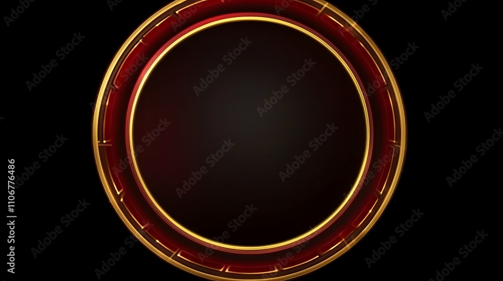 Red and Gold Circular Abstract Design Red and Gold Circular Abstract Design