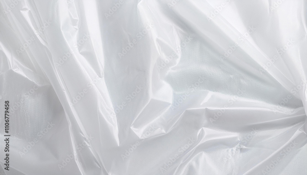 Obraz premium Abstract background texture clear plastic on a white background