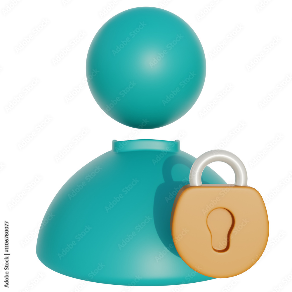 Obraz premium private account 3d icon