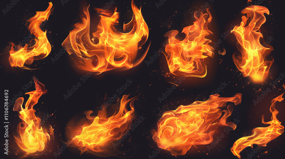 Transparent PNG available Fire flame effect png element set, transparent background Transparent PNG available Fire flame effect png element set, transparent background