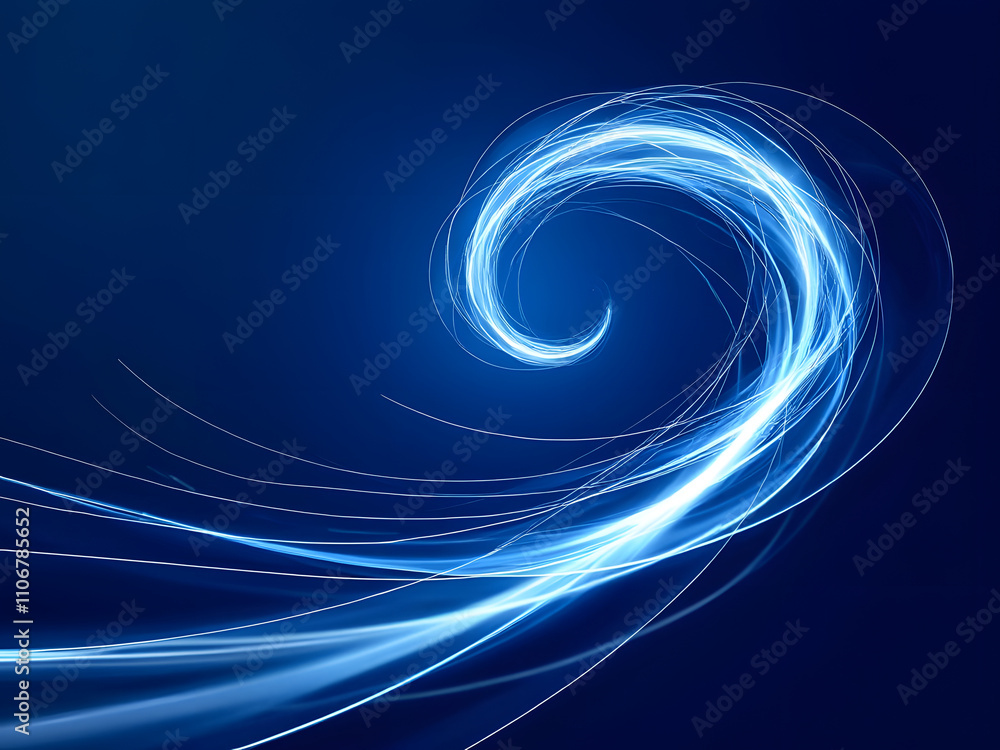Abstract blue swirl design with glowing lines creating a sense of movement in a digital space Abstract blue swirl design with glowing lines creating a sense of movement in a digital space
