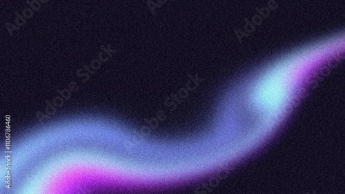 Dark blue purple wavy grainy texture background, abstract bright color gradient glow, poster banner header cover design texture noise