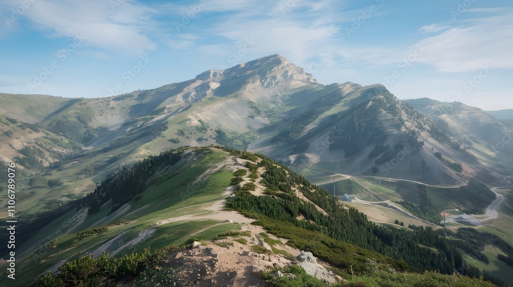 Fototapeta premium view from the top of the mountain