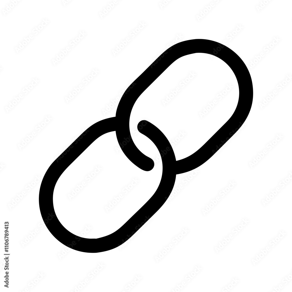 Link line icon vector Link line icon vector