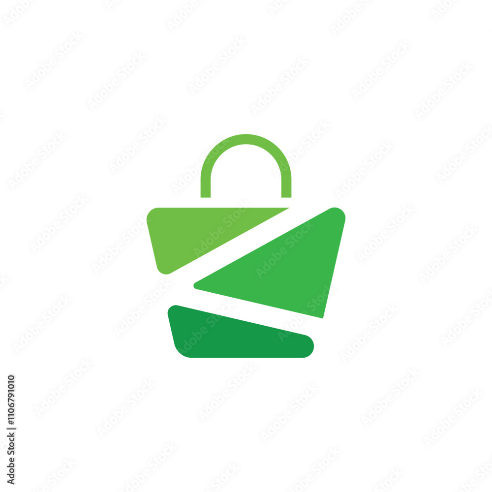 letter K shopping bag logo design vector template letter K shopping bag logo design vector template