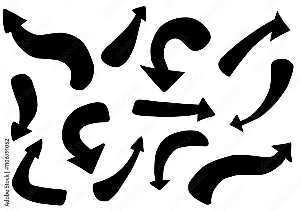 Flat style curved arrow icon collection isolated. different kinds of arrow symbol indicator. for your various projects. Flat style curved arrow icon collection isolated. different kinds of arrow symbol indicator. for your various projects.