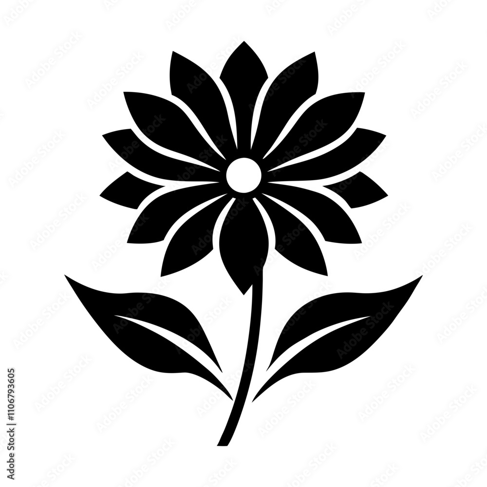flower silhouette vector for template flower silhouette vector for template